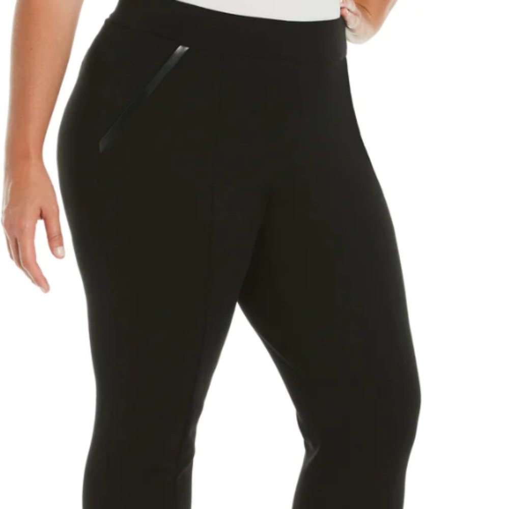 Rafaella 22W Black Ponte Straight Leg Pants